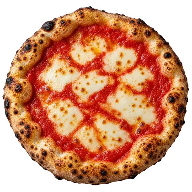 Margherita pizza with fresh basil