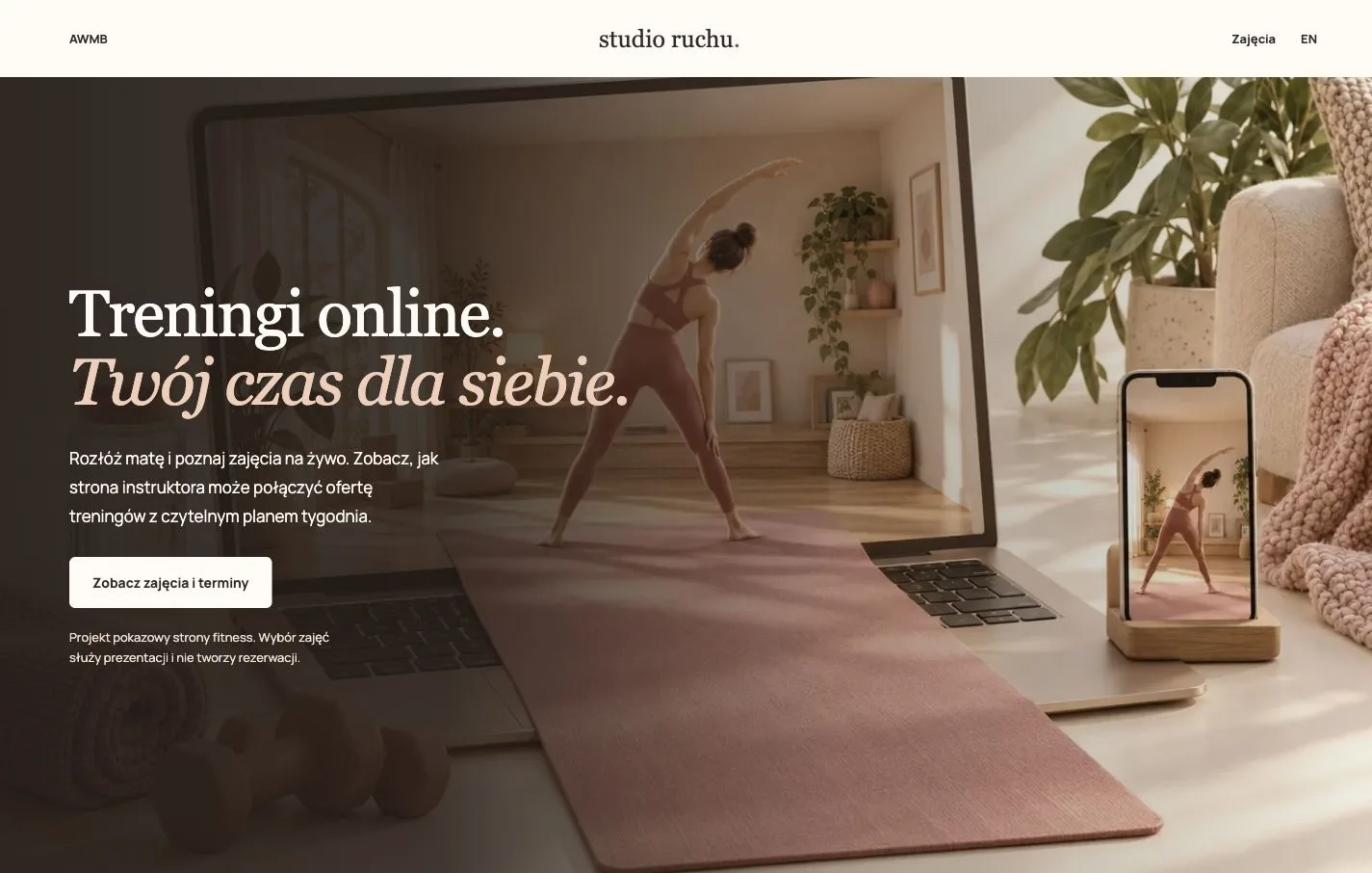 Podgląd: Strona trenera fitness