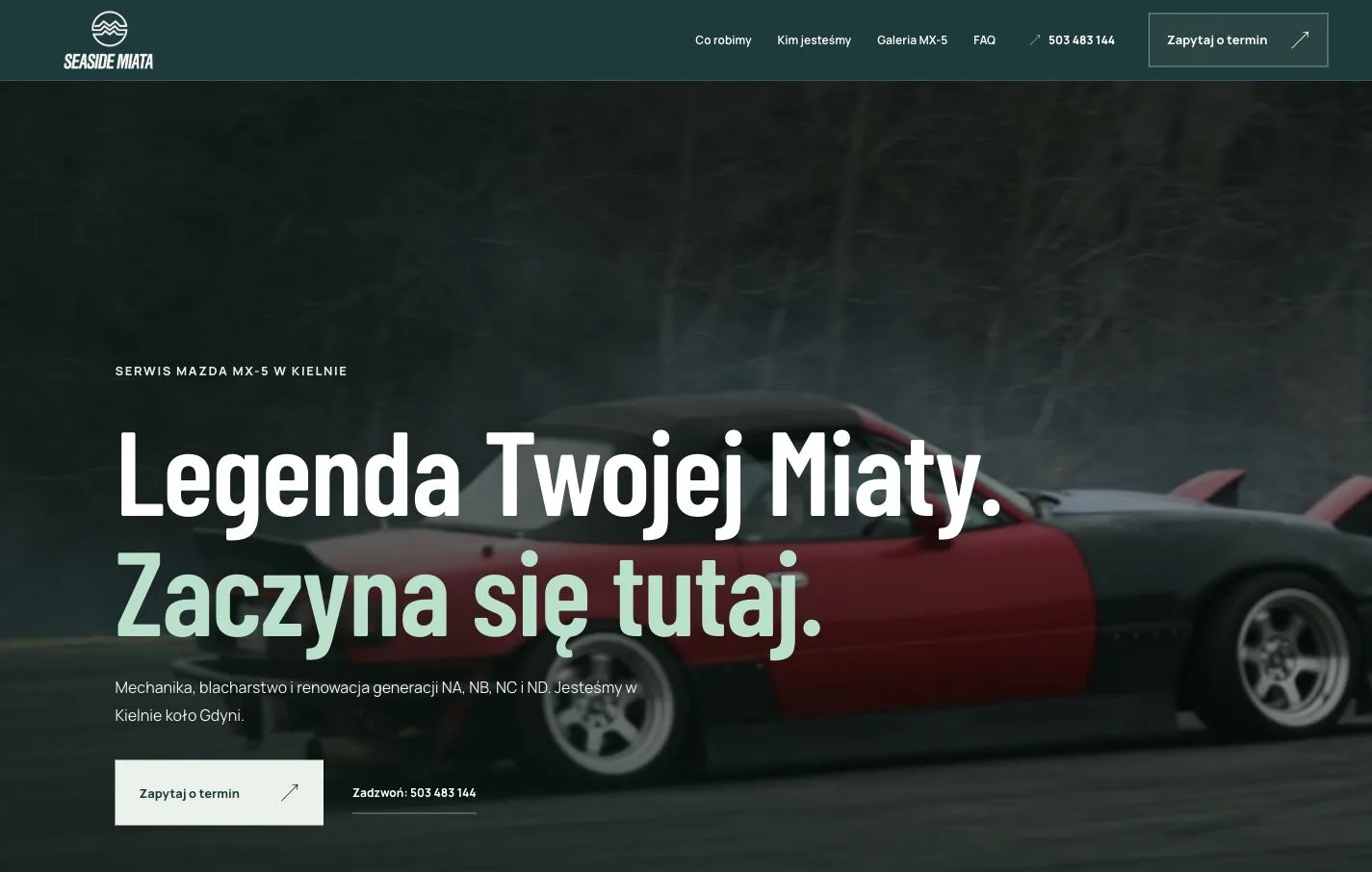 Page preview: Car workshop website