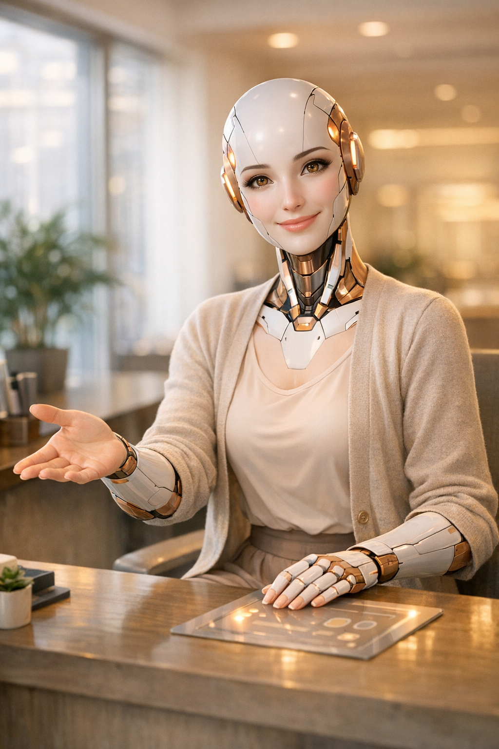 AI Receptionist product tile preview for AWMB custom lead intake.